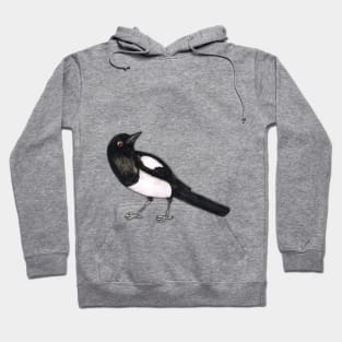 Magpie ink drawing Hoodie